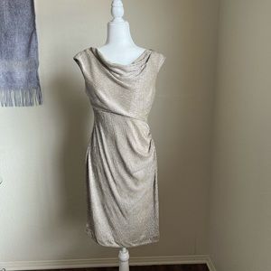 Lauren by Ralph Lauren Gold Drape Dress